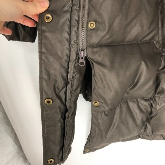 Gap brown  belted puffer trench hooded jacket Med - Picture 7 of 15